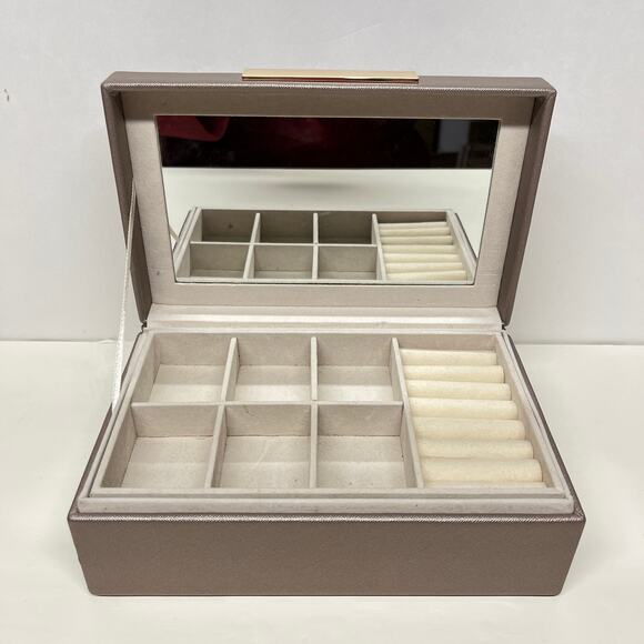 Nanette Lepore Padded Jewelry Box with Mirror - Picture 2 of 10